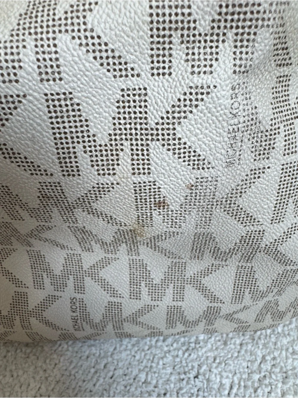 Michael Kors Cream MK Logo Hobo Bag